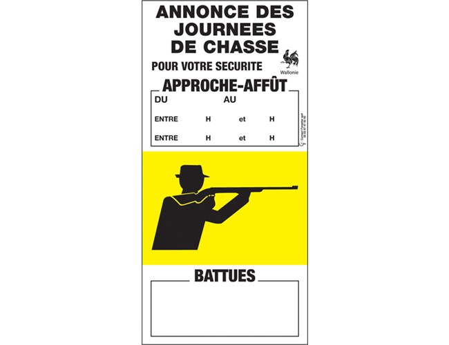Affiche "Annonce..." PE 385 x 185 mm